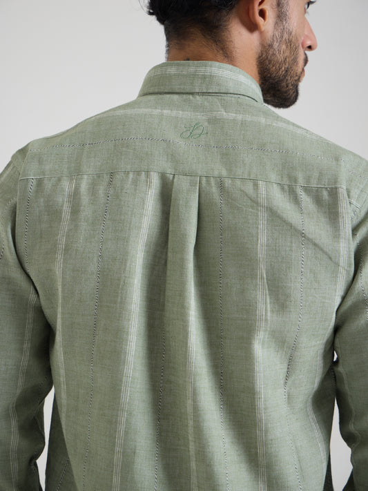Ultimate Linen Stripe Green